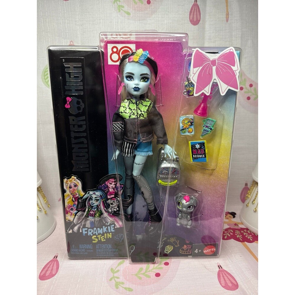 Monster High Frankie Stein with pet Watzie